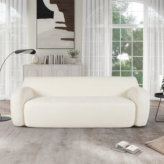 CloudForm 3-Seater Sofa – Minimalist Foam Couch in Curved Silhouette