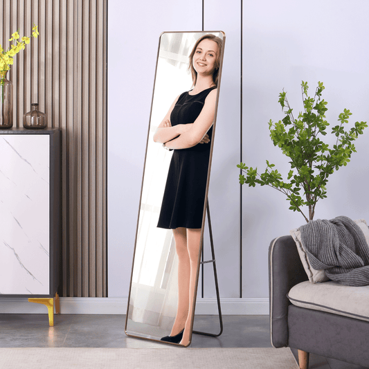 Aurela Full-Length Mirror – 60”x16.5” Aluminum Frame