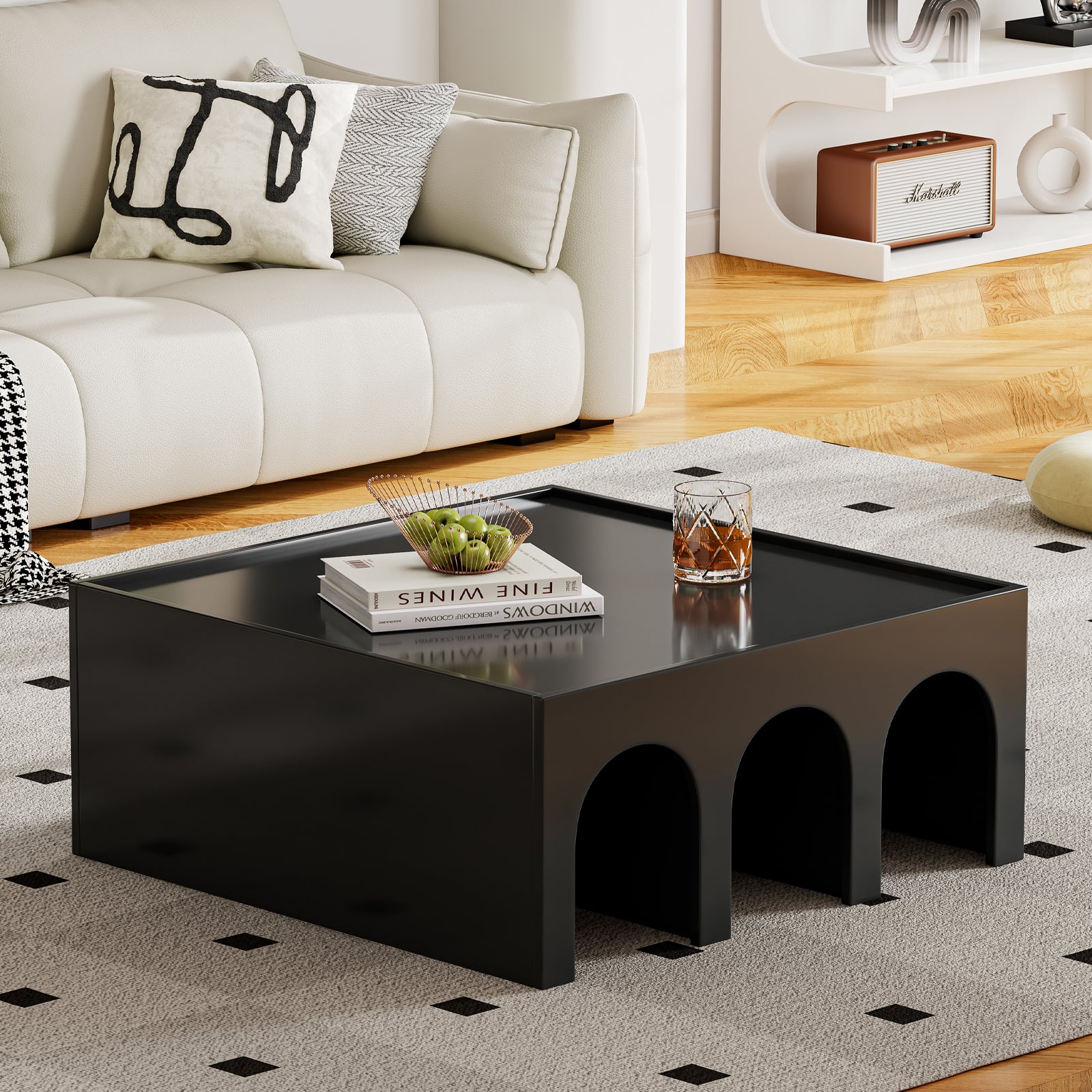 modern asymmetrical coffee table