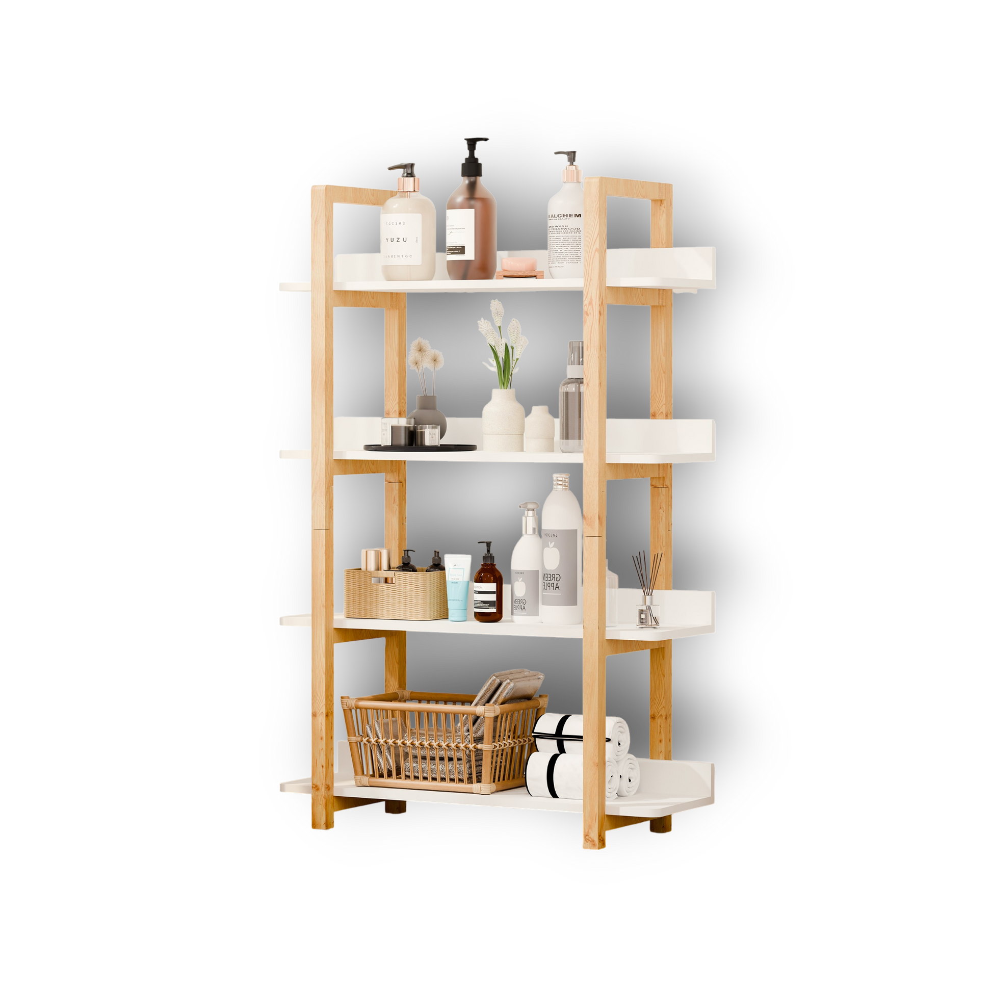 narrow book tower for apartments