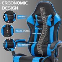 Arelva Pro Gaming Chair – 7 Colors, Footrest & 135° Recline