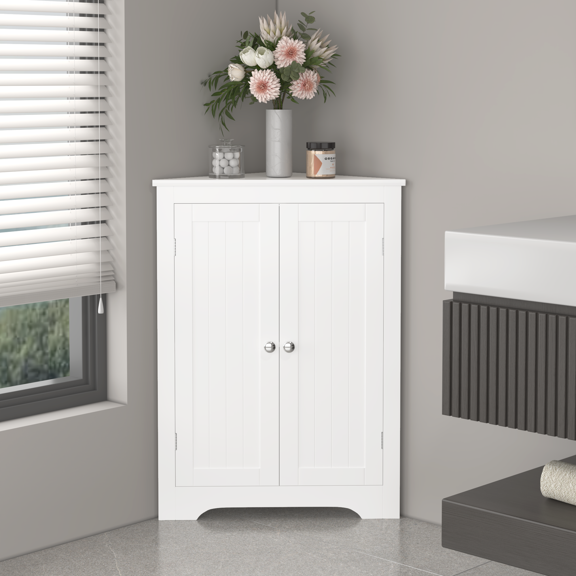 small space corner storage