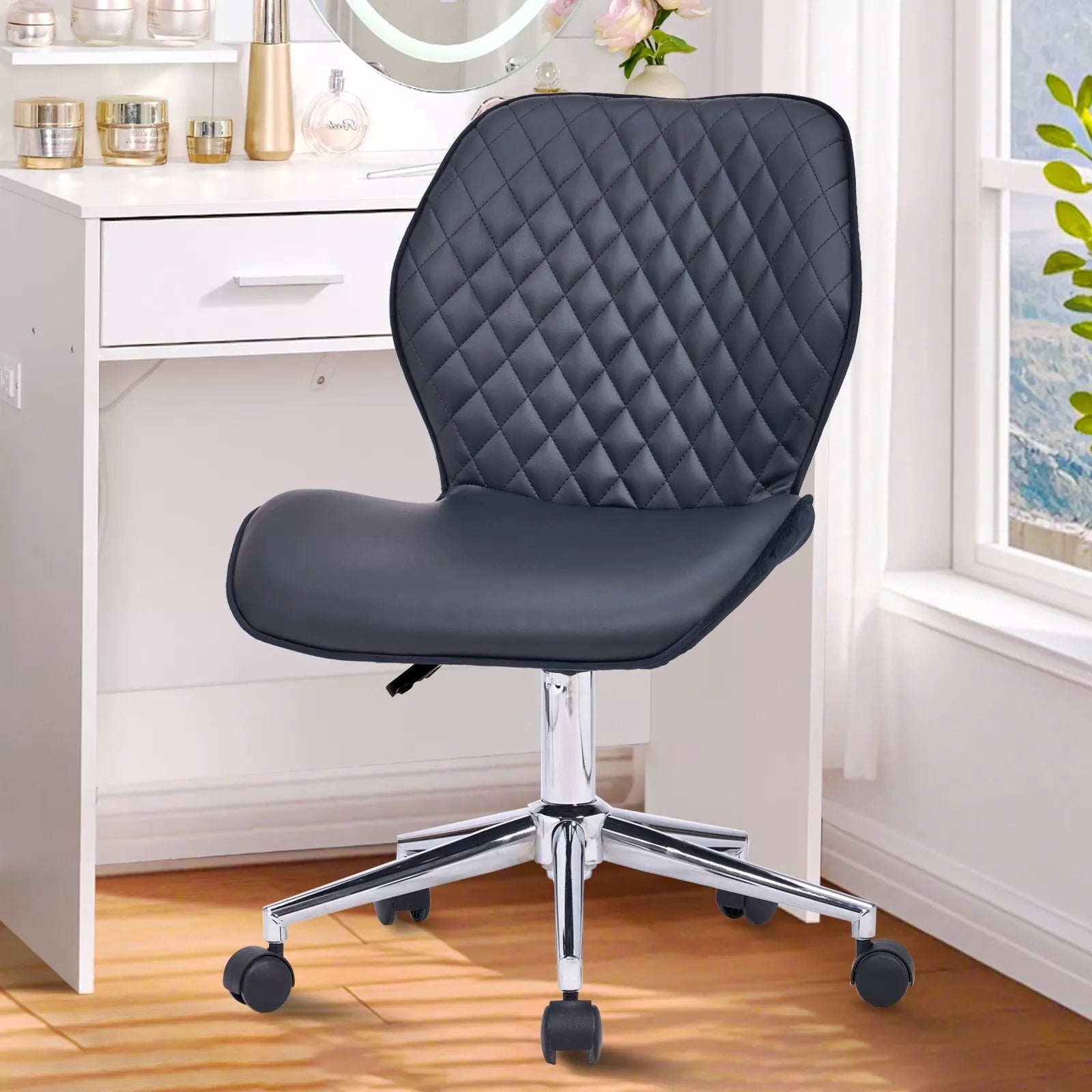 ergonomic armless chair