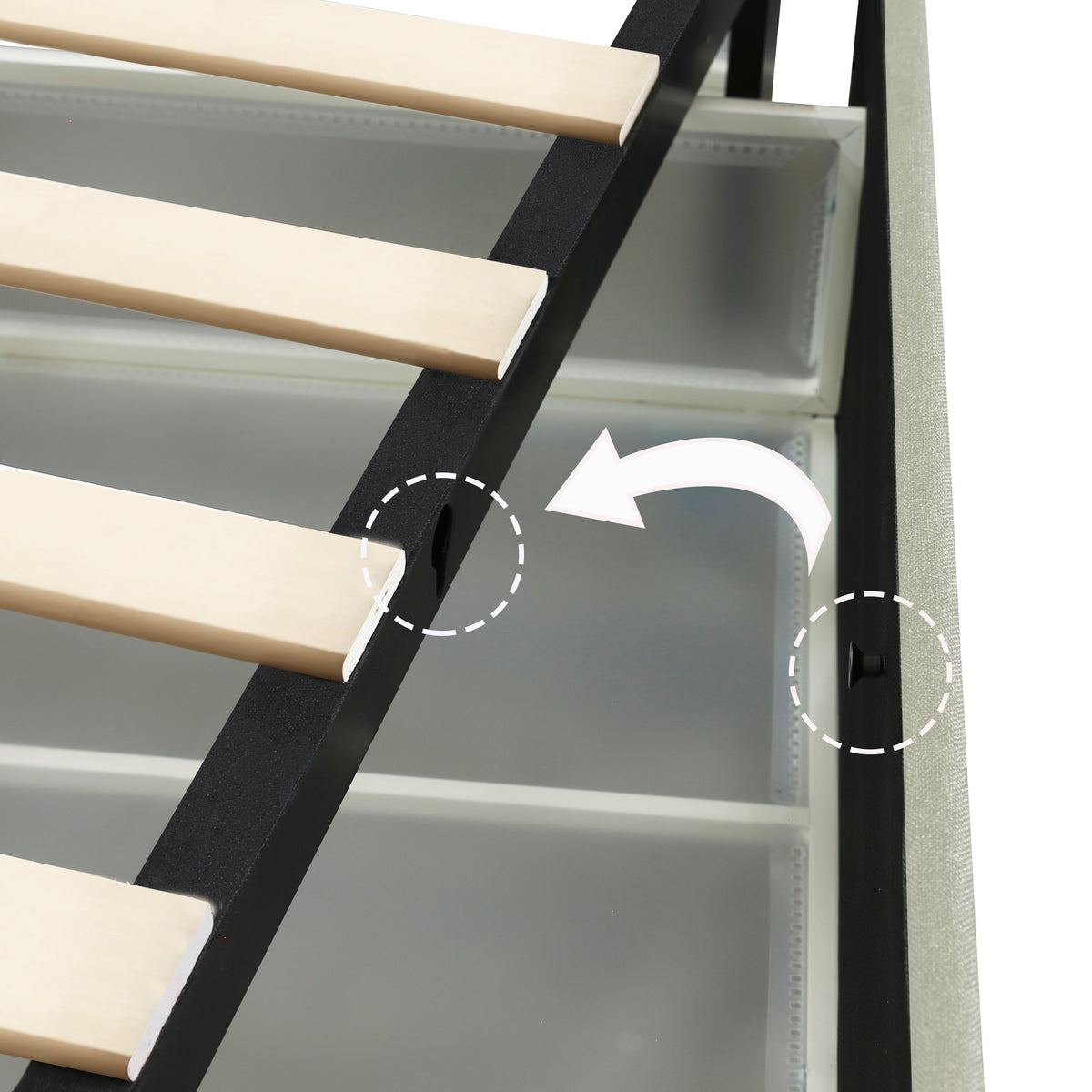 CloudNest Velvet Bed Frame – Queen with Dual Storage Drawers