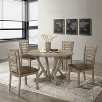 Woodnote Round Dining Set (5-Piece Rustic Edition)