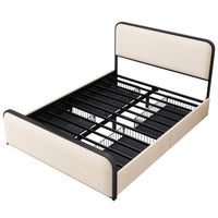 ArcNest Metal Bed Frame – with 4 Storage Drawers