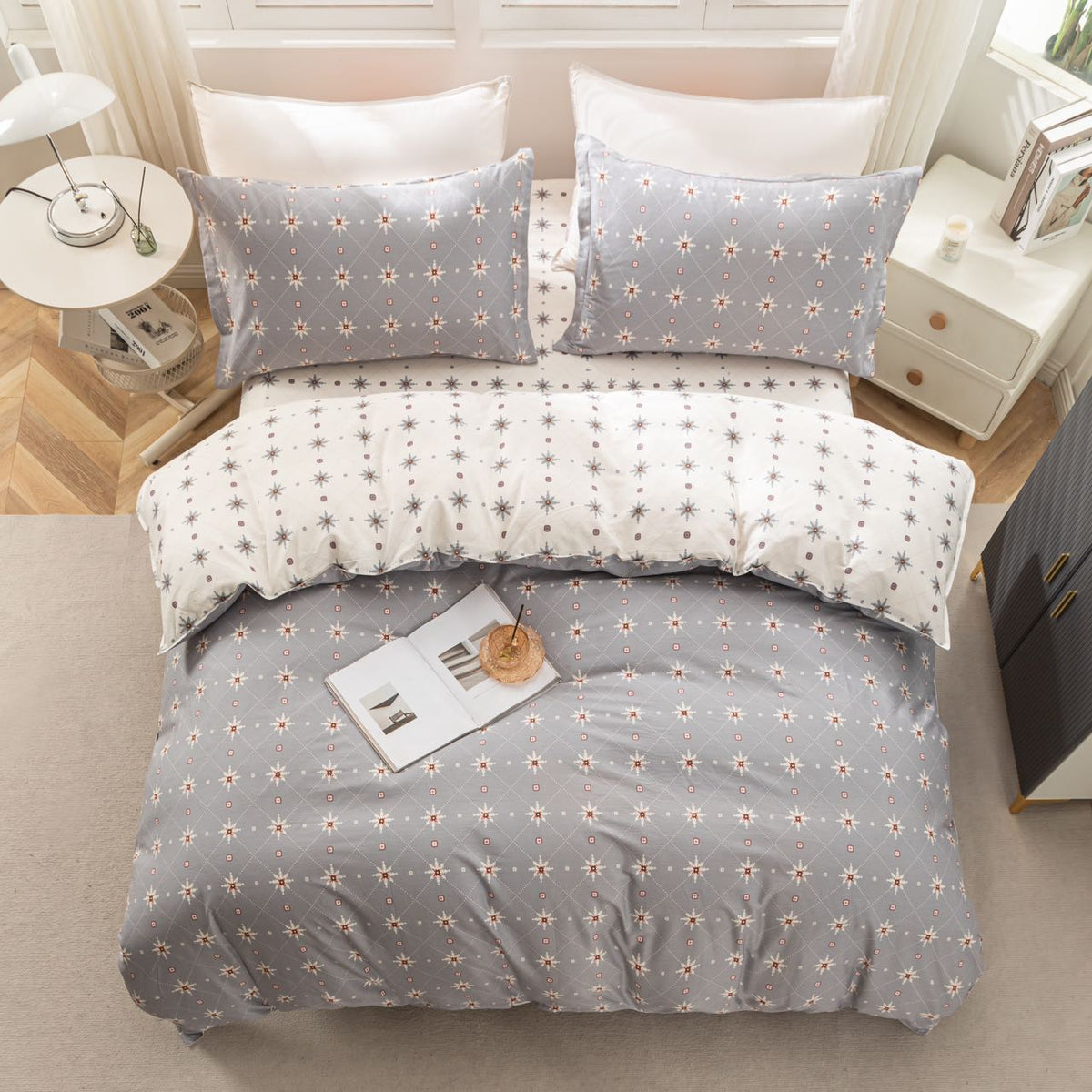 “StarThread” Twilight Cotton Bedding Set – TwinXL 3-Piece