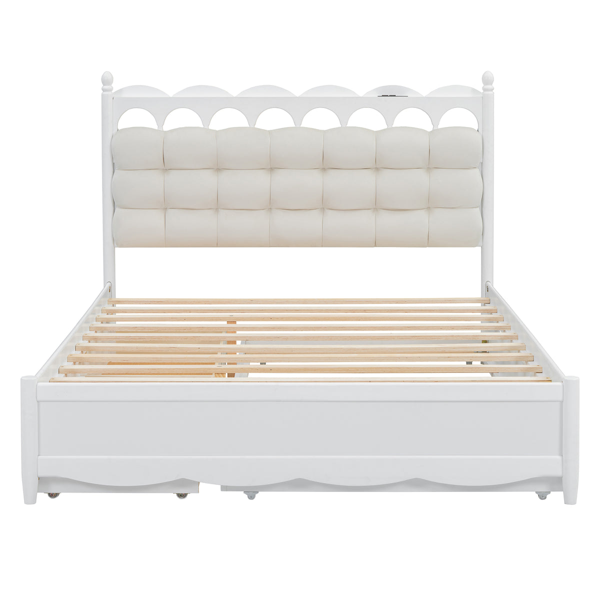CloudArch Queen Storage Bed with Trundle