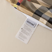 “GridNest” Checkered Cotton Bedding Set – TwinXL 3-Piece