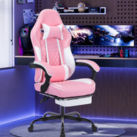 Arelva Pro Gaming Chair – 7 Colors, Footrest & 135° Recline