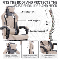 Arelva Pro Gaming Chair – 7 Colors, Footrest & 135° Recline