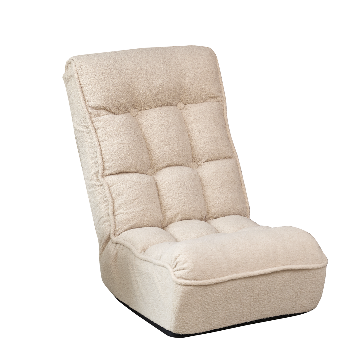 KumoSeat Floor Recliner – Adjustable Tatami Chair in Sherpa White