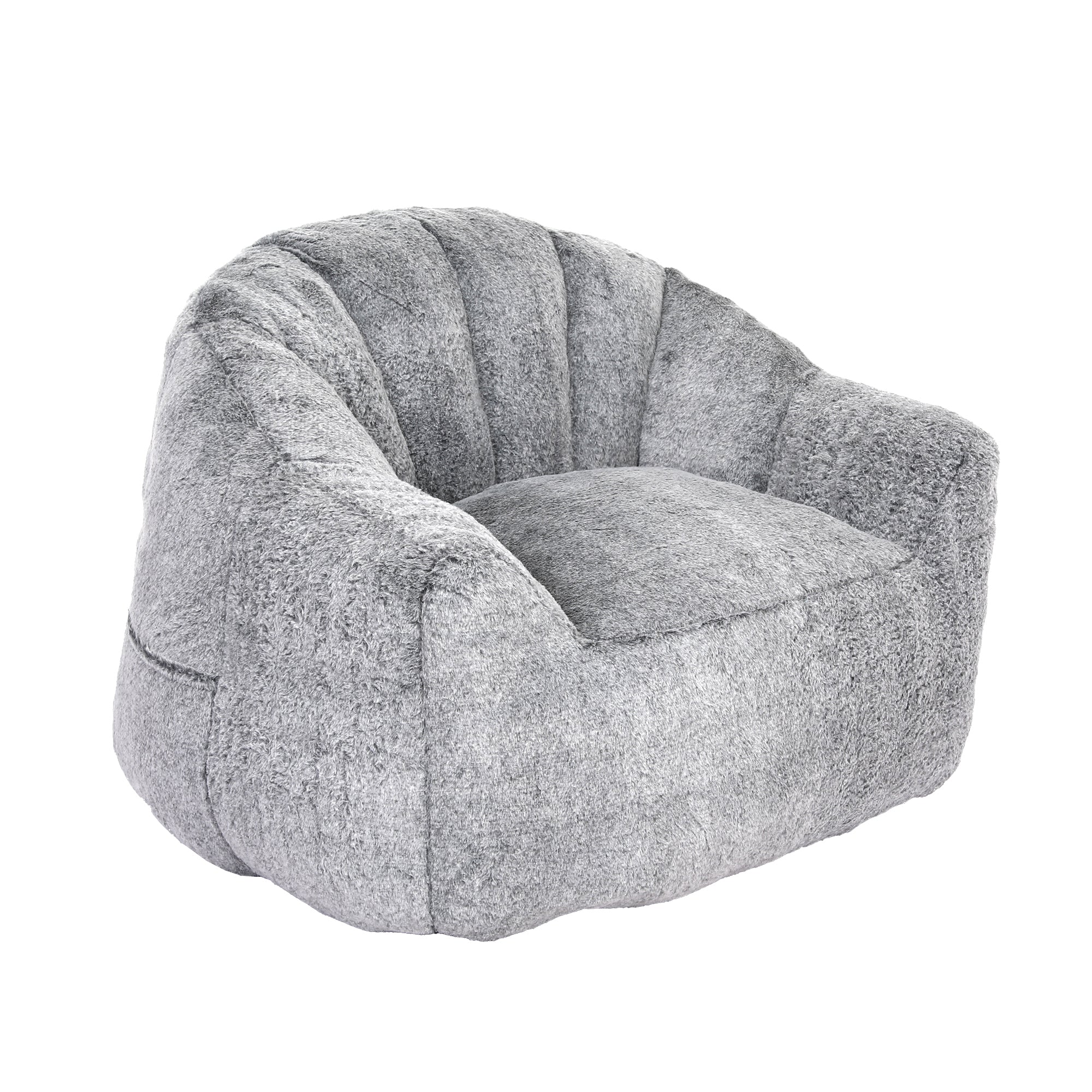 MellowPod Bean Chair – Cozy Faux Fur with Armrests