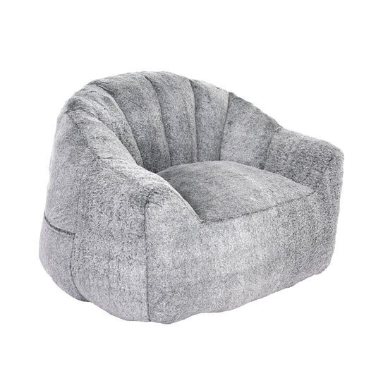 MellowPod Bean Chair – Cozy Faux Fur with Armrests