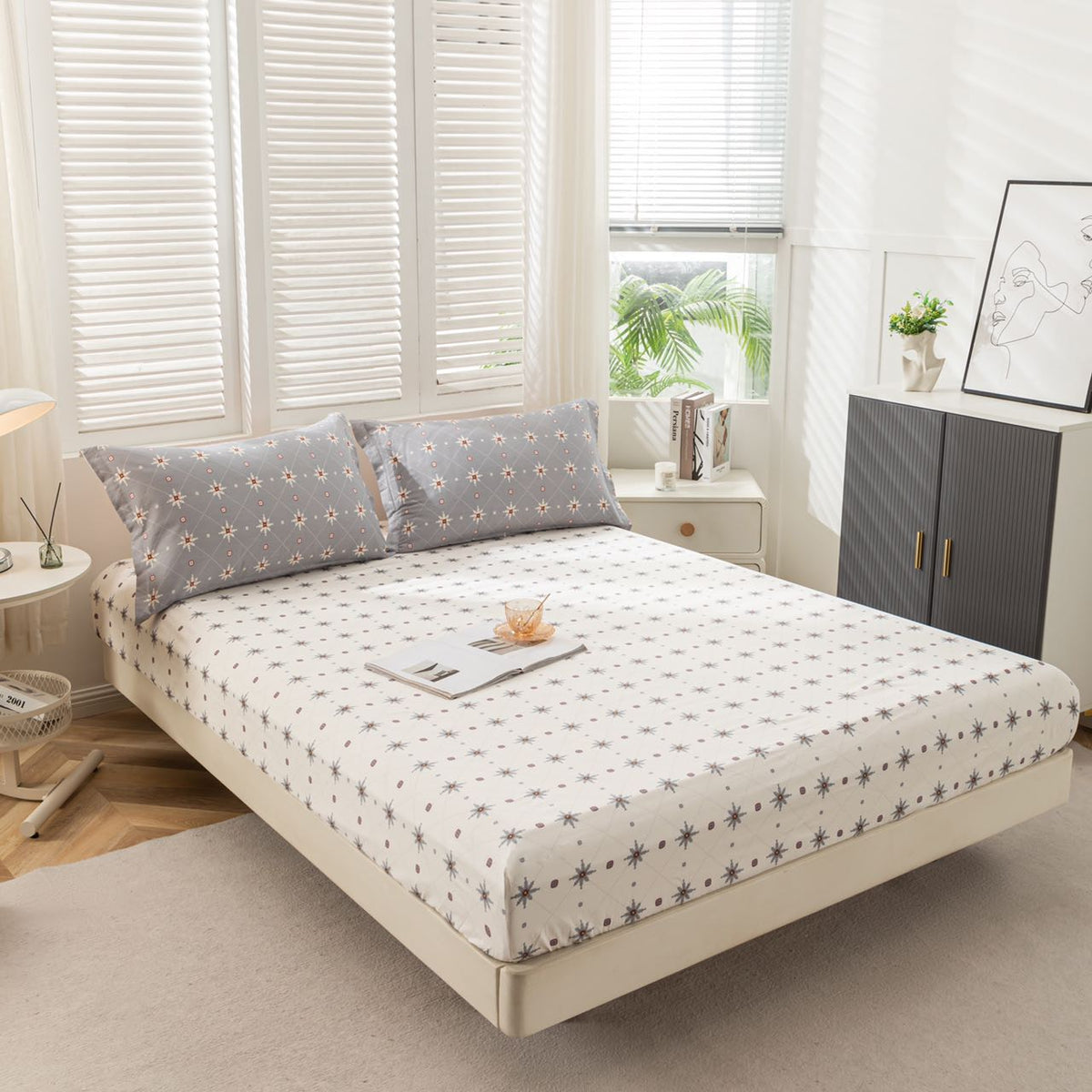 “StarThread” Twilight Cotton Bedding Set – TwinXL 3-Piece