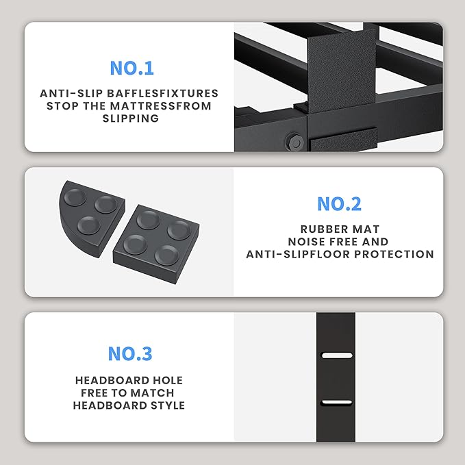 easy assembly queen bed frame for students