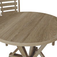 Woodnote Round Dining Set (5-Piece Rustic Edition)
