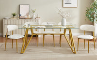 LucenGlow Dining Set (1 Table + 2 Chairs)