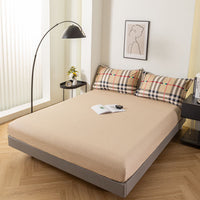 “GridNest” Checkered Cotton Bedding Set – TwinXL 3-Piece