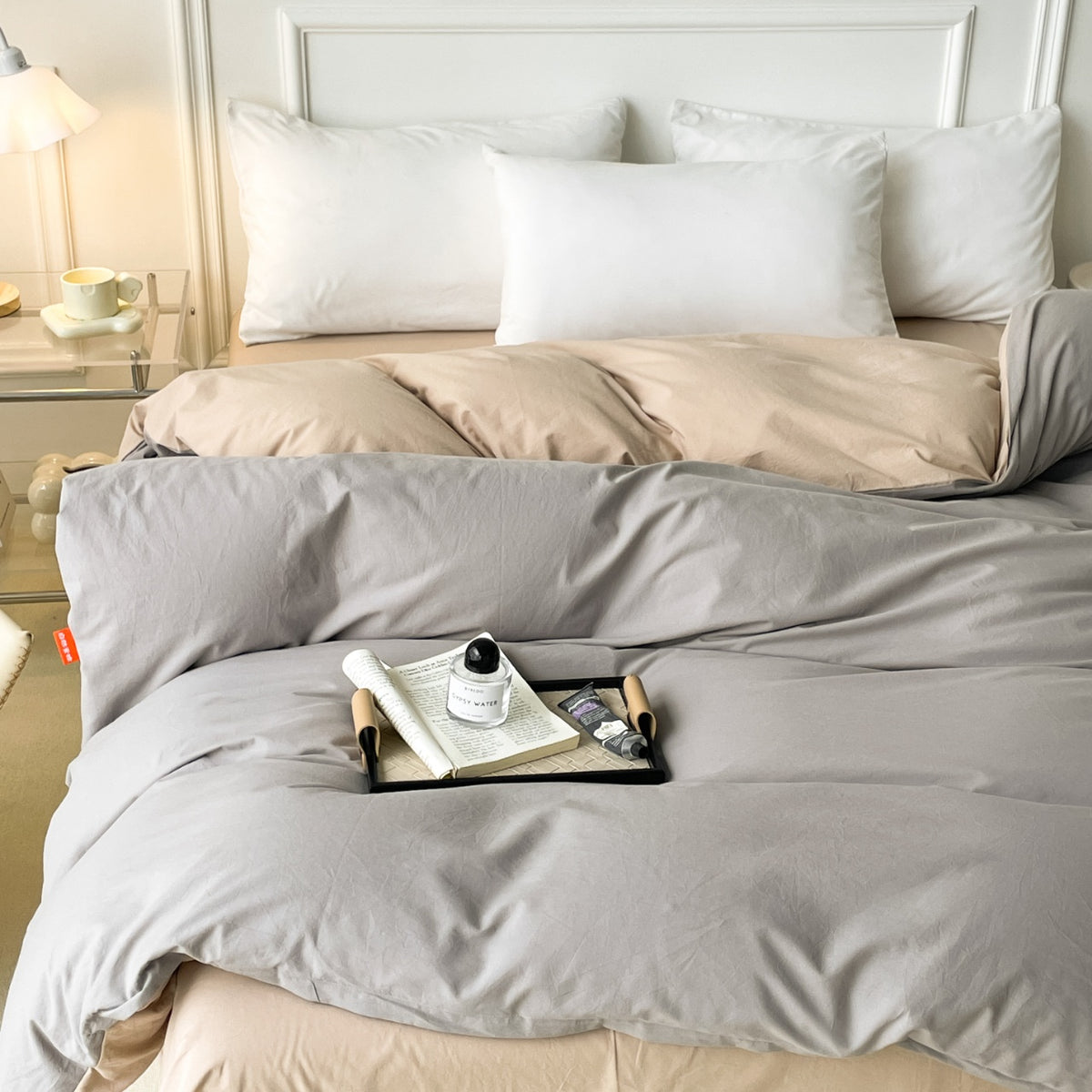 “ToneWeave” Washed Cotton Duvet Queen Set