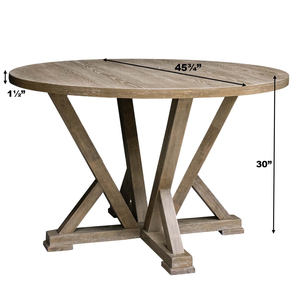 Woodnote Round Dining Set (5-Piece Rustic Edition)