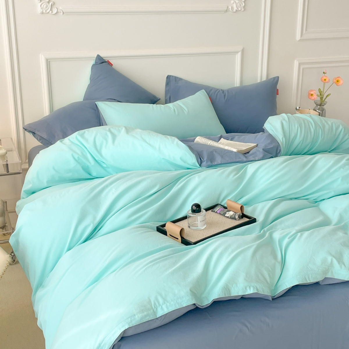 “ToneWeave” Washed Cotton Duvet Queen Set