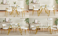 LucenGlow Dining Set (1 Table + 2 Chairs)