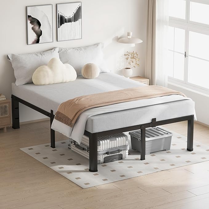 queen platform bed no box spring