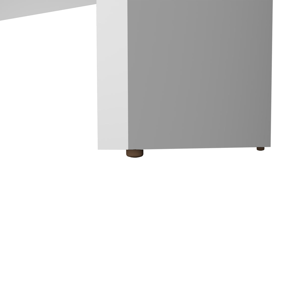 Rough Rock Minimalist Work Desk – White 47”