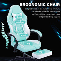 Arelva Pro Gaming Chair – 7 Colors, Footrest & 135° Recline
