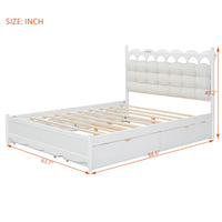 CloudArch Queen Storage Bed with Trundle