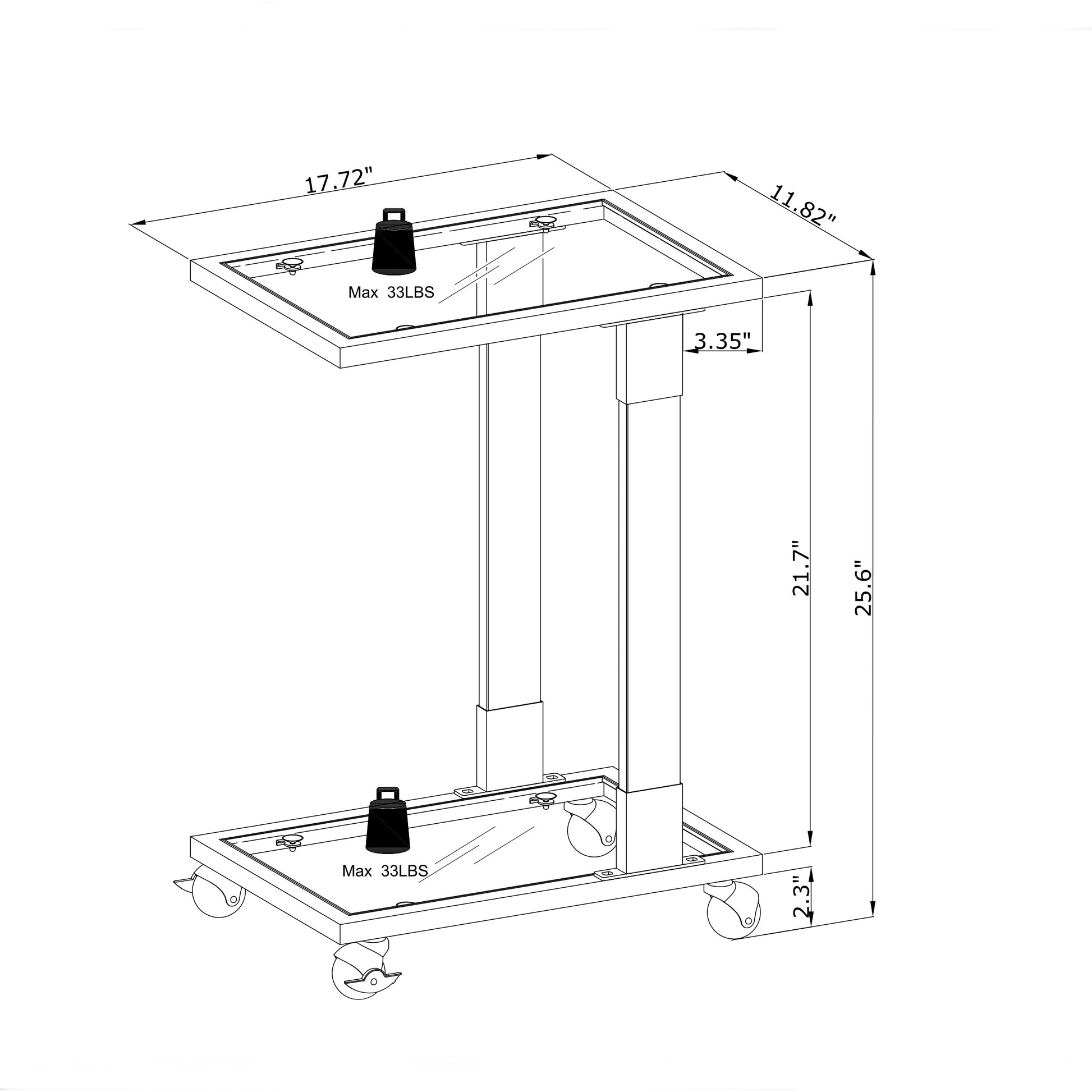 gold and acrylic accent table