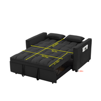 FlipNest 3-in-1 Convertible Velvet Sofa Bed