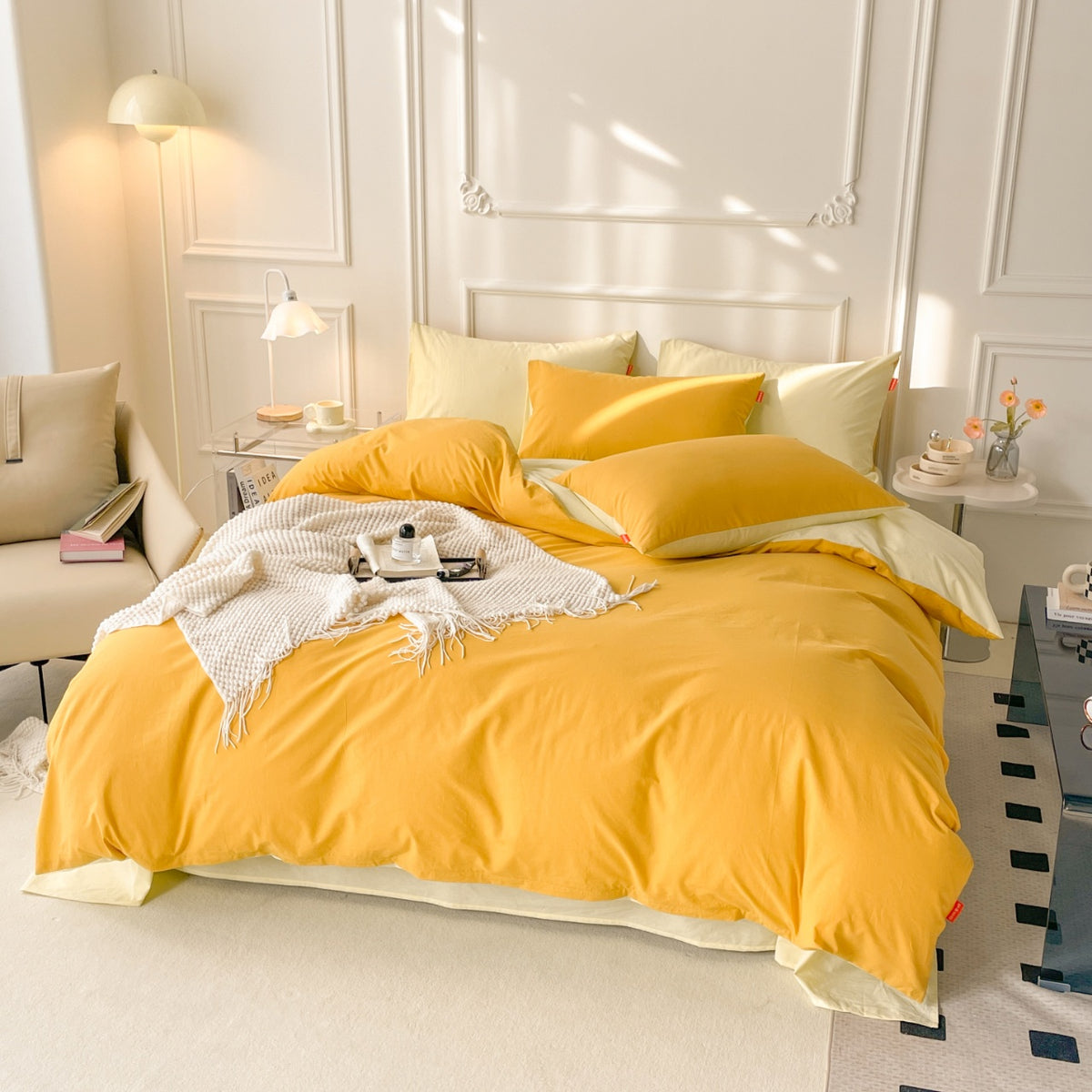 “ToneWeave” Washed Cotton Duvet Queen Set