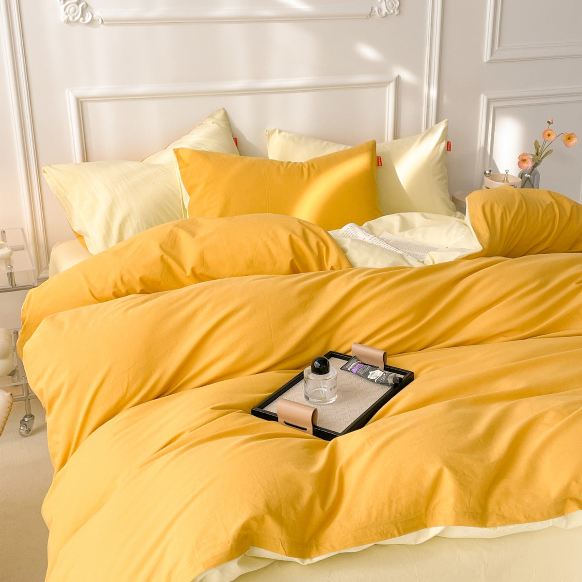 “ToneWeave” Washed Cotton Duvet Queen Set