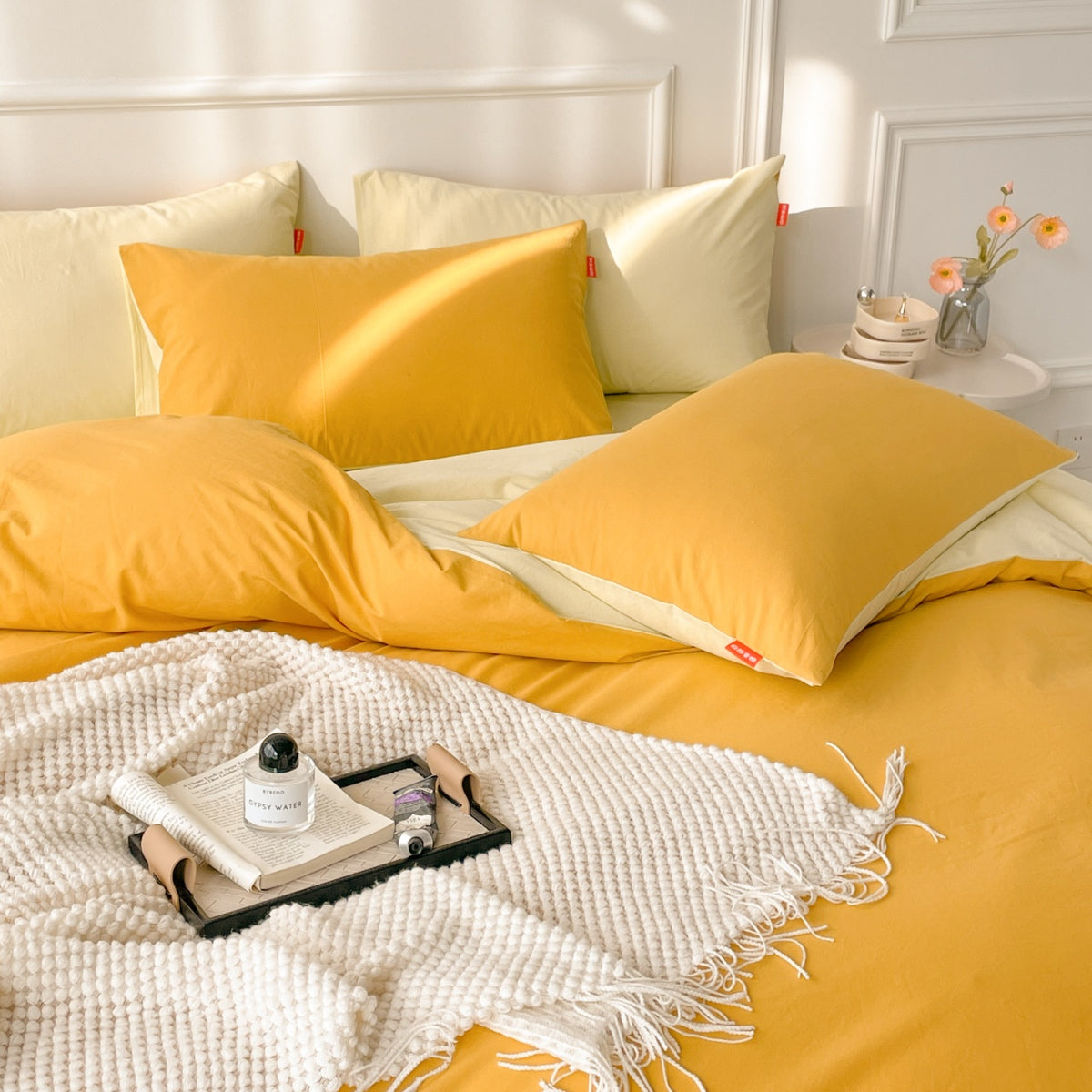 “ToneWeave” Washed Cotton Duvet Queen Set