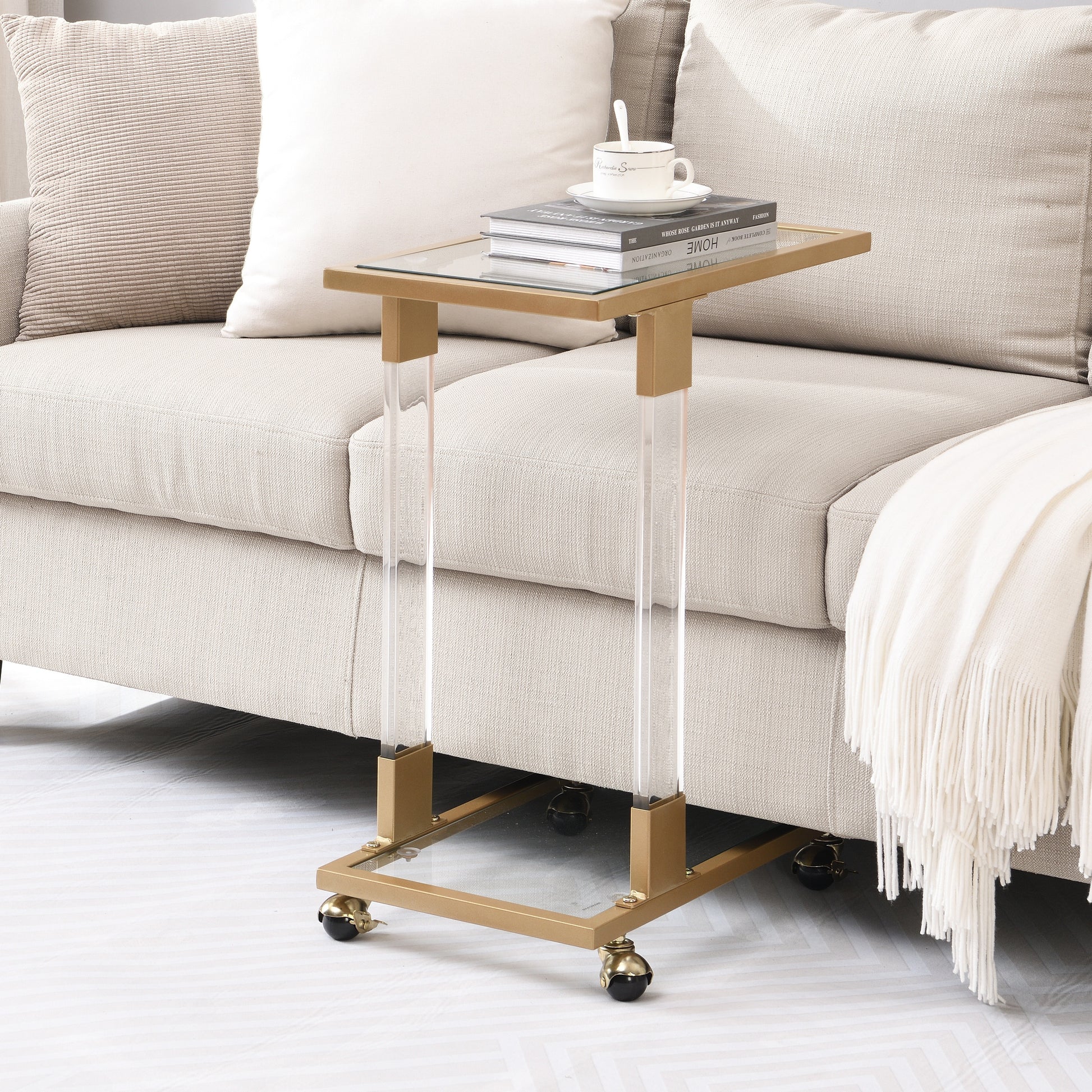 sleek snack table for small space
