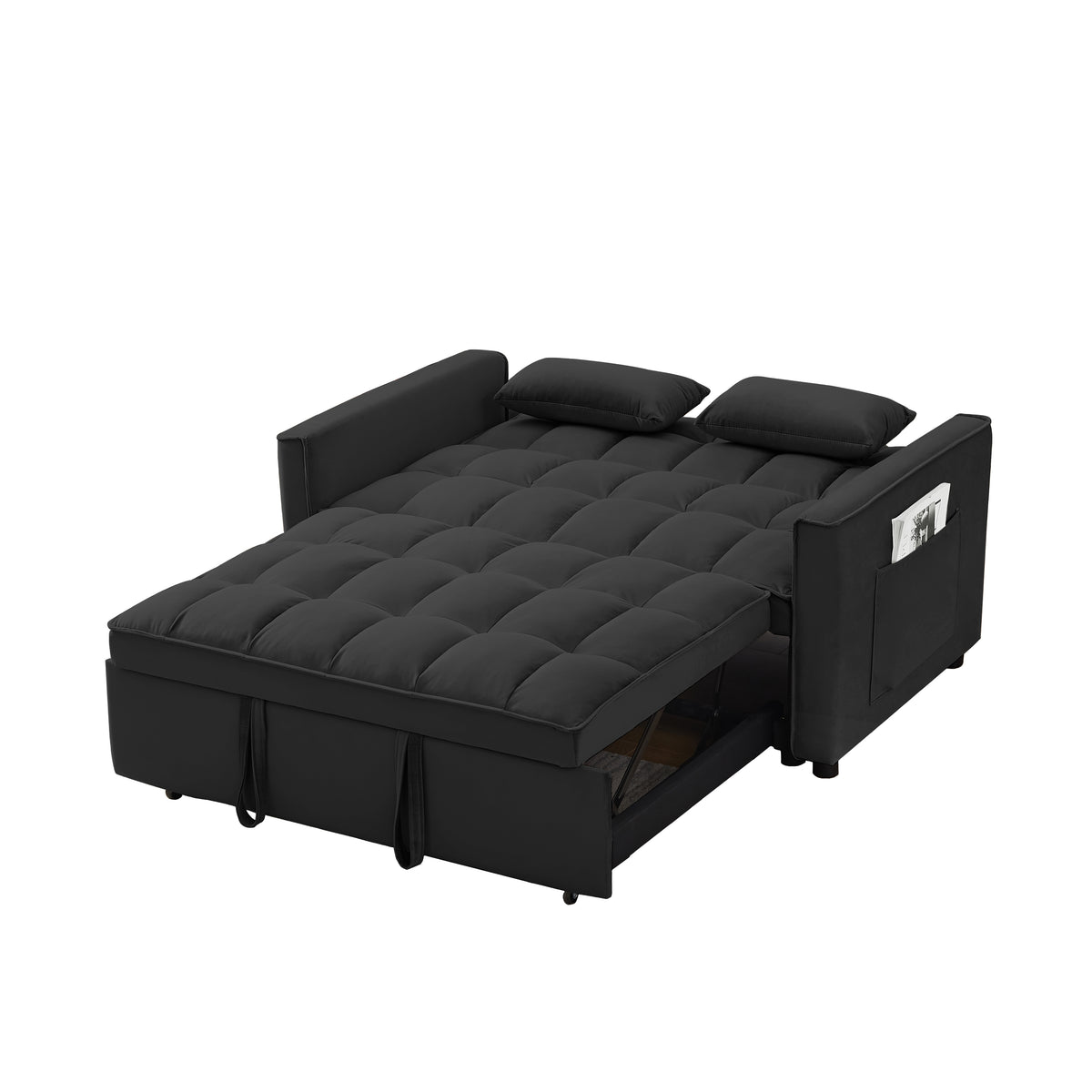FlipNest 3-in-1 Convertible Velvet Sofa Bed