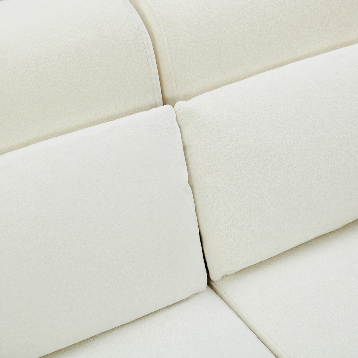 VoltForm 2-Seater Sofa – Modern Chenille Loveseat with USB & Cylinder Arms