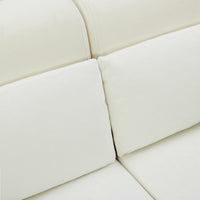 VoltForm 2-Seater Sofa – Modern Chenille Loveseat with USB & Cylinder Arms