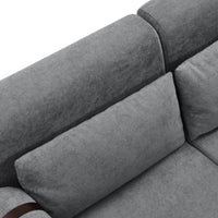 VoltForm 2-Seater Sofa – Modern Chenille Loveseat with USB & Cylinder Arms