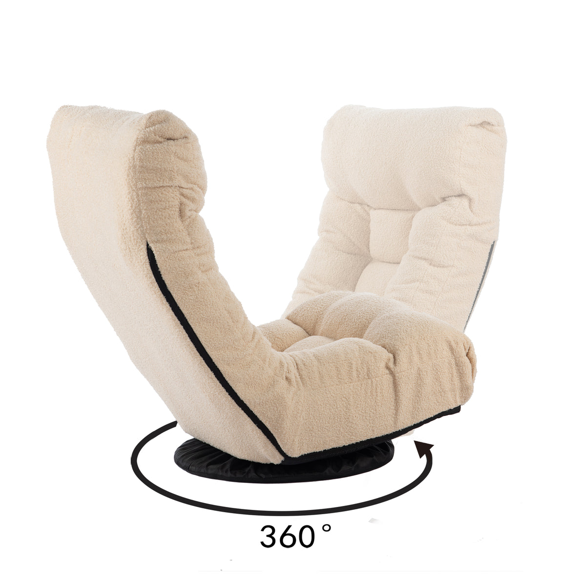 GlideNest Recliner Set – Adjustable Swivel Lounge Chair with Ottoman