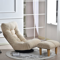 GlideNest Recliner Set – Adjustable Swivel Lounge Chair with Ottoman