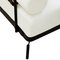 VoltForm 2-Seater Sofa – Modern Chenille Loveseat with USB & Cylinder Arms