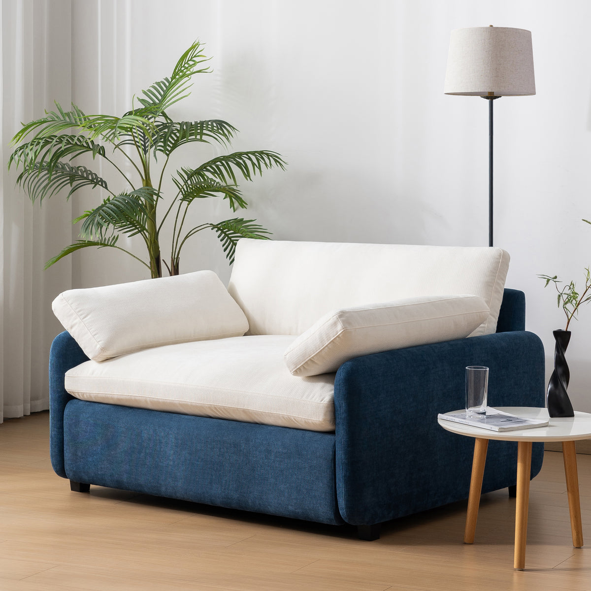 PopNest Armchair – Oversized Lounge Chair with Pillows