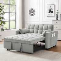 FlipNest 3-in-1 Convertible Velvet Sofa Bed
