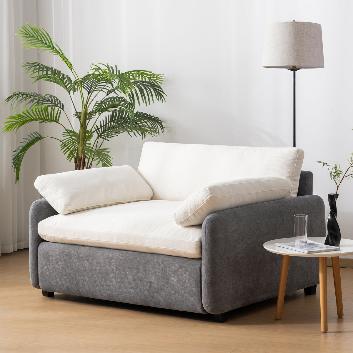 PopNest Armchair – Oversized Lounge Chair with Pillows