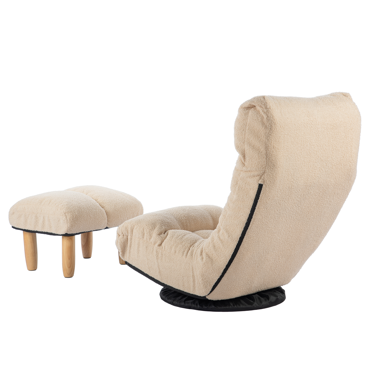 GlideNest Recliner Set – Adjustable Swivel Lounge Chair with Ottoman