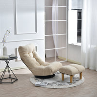 GlideNest Recliner Set – Adjustable Swivel Lounge Chair with Ottoman
