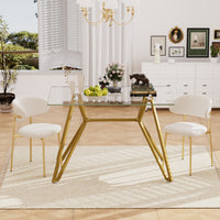 LucenGlow Dining Set (1 Table + 2 Chairs)